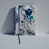 Blue Bounty sequined and embroidered spiral journal, notebook.