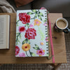 Bright Bounty floral embroidered leather tie bound journal, notebook
