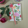 Bright Bounty floral embroidered leather tie bound journal, notebook