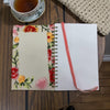 Bright Bounty floral embroidered leather tie bound journal, notebook