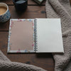 Breezy Buds spiral hardcover embroidered journal, notebook