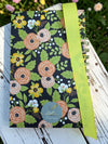 Colorful floral spiral-bound hardcover journal/notebook