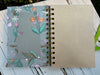 Floral Embroider spiral-bound, hard cover sketch, doodle book