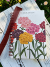 Carnation floral spiral-bound, hardcover notebook/journal