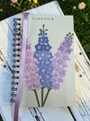 Pastel Larkspur hardcover spiral-bound notebook/journal
