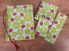 In Season with Limes and Strawberries! Spiral journal / notebook bundle and gift set with bookmark.