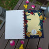 Bountifully Bright denim spiral embroidered notebook/journal