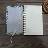 Fern and Fauna spiral natural fiber wrapped cover journal, notebook