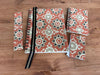 Playful Abstract Flowers spiral journals / notebook bundle and gift set with bookmarks