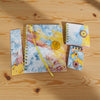 Watercolors spiral journals / notebooks bundle gift set of 3 with bookmark!